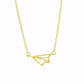 Popular Necklace Small Airplane Necklace Alloy Plating Hollow Airplane Pendant Necklace