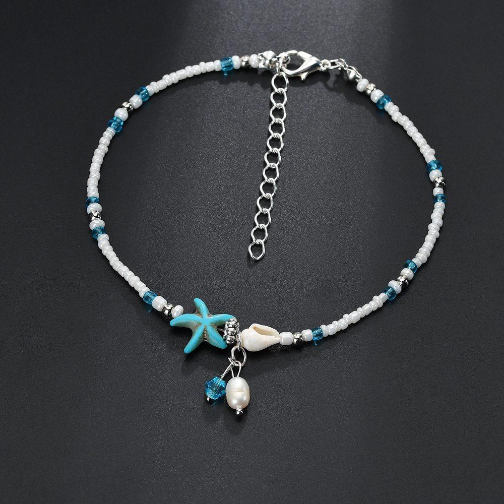 Starfish Shell Beach Anklet Conch Anklet Bead Bracelet Jewelry