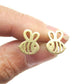 Popular Bee Stud Earrings Stainless Steel Plane Hollow Bee Shape Ear Stud Ear Stitch Insect Earrings