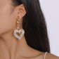 1469 Earrings Exaggerated Chain Love Rhinestone Earrings Temperament Geometric Heavy Industry Sweet Cool Earrings