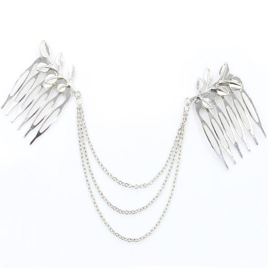 Jewelry leaf chain tassel hair band leaf hair comb insertion comb 2 yuan hair accessories