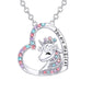 Love Children Pendant Necklace Female Jewelry Unicorn Cartoon Clavicle Chain Gift