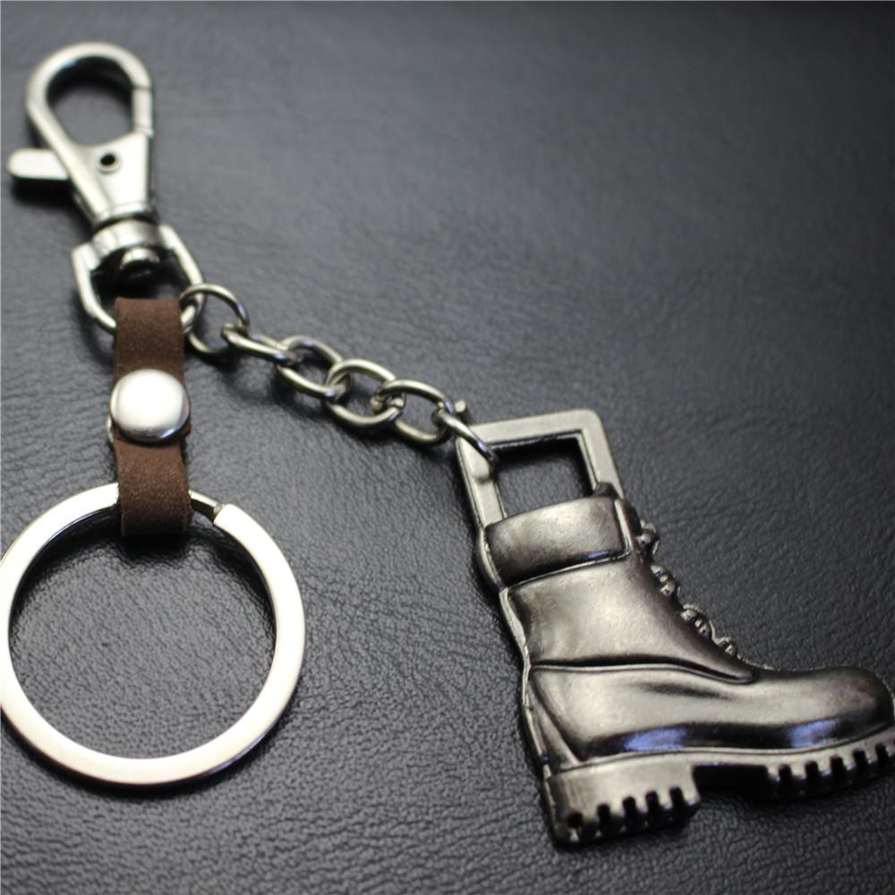 Retro horse boots key chain brushed shiny alloy accessories car key bag pendant gift Taobao gift