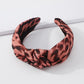 F382 Internet celebrity headband leopard print contrast color fabric knotted hair accessories fashion wide-brimmed retro headband female