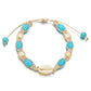 Braided Waxed Cord Turquoise Anklet Bohemian Shell Anklet Bracelet