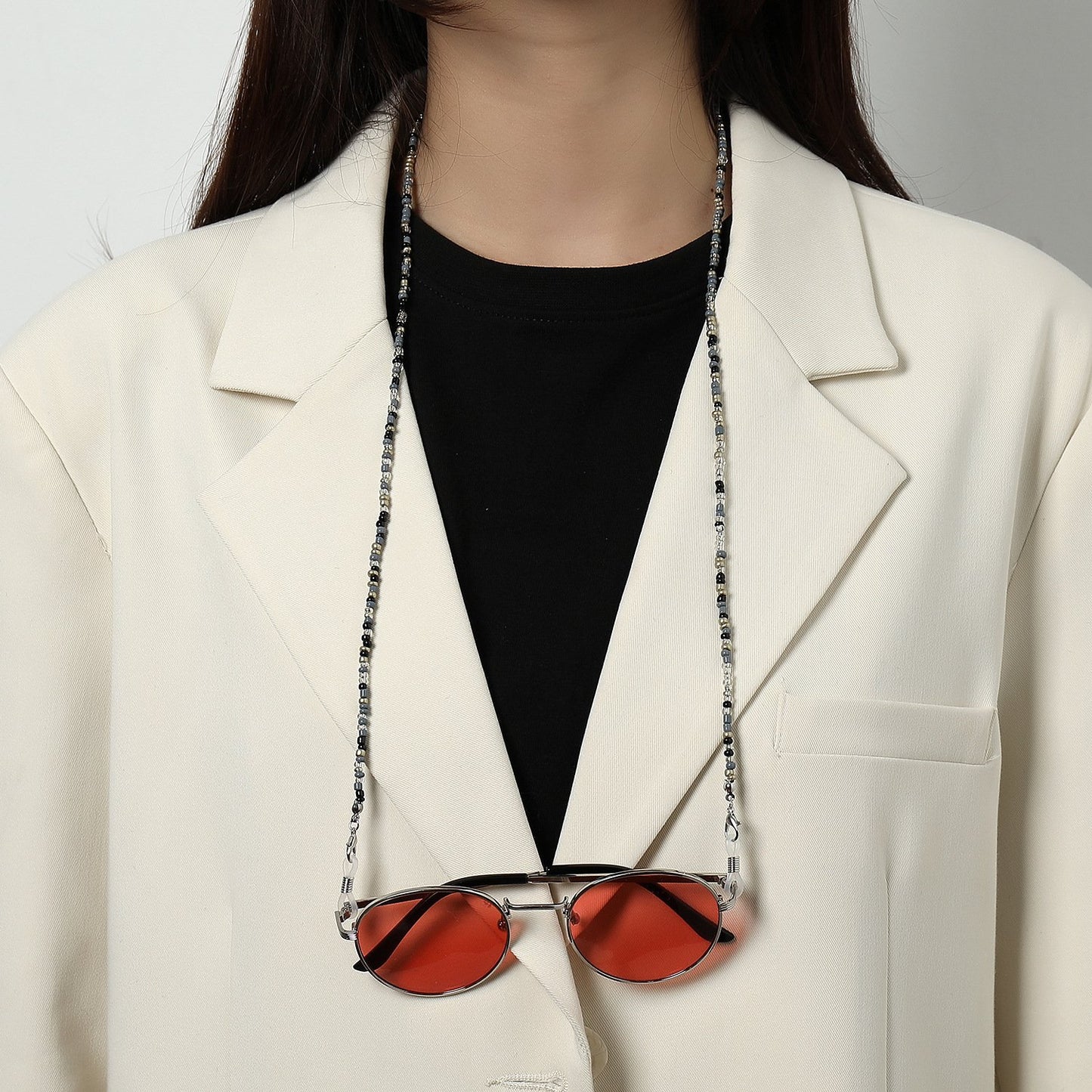 Jewelry multifunctional fashion rice bead glasses chain ladies all-match temperament mask non-slip anti-lost chain