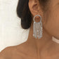 E1131 Tassel Full Diamond Earrings Fashion Retro Personality Earrings Alloy Creative Long Earrings