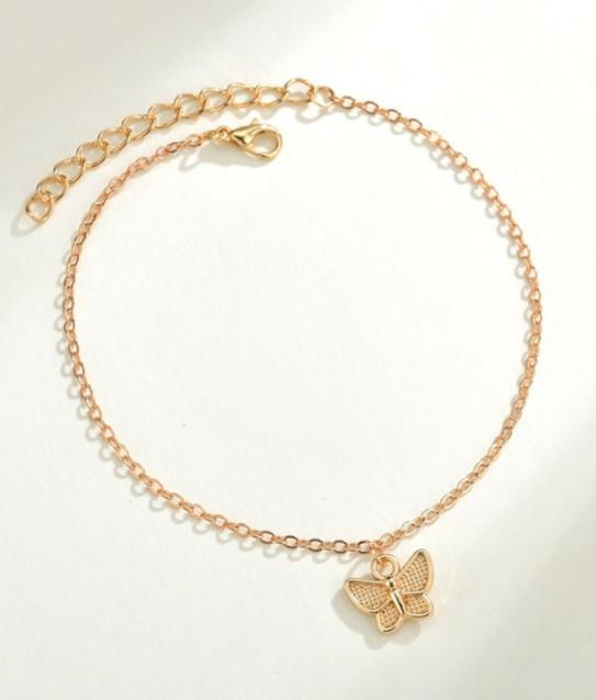 Vintage Alloy Hollow Butterfly Anklet Ankle Anklet Jewelry