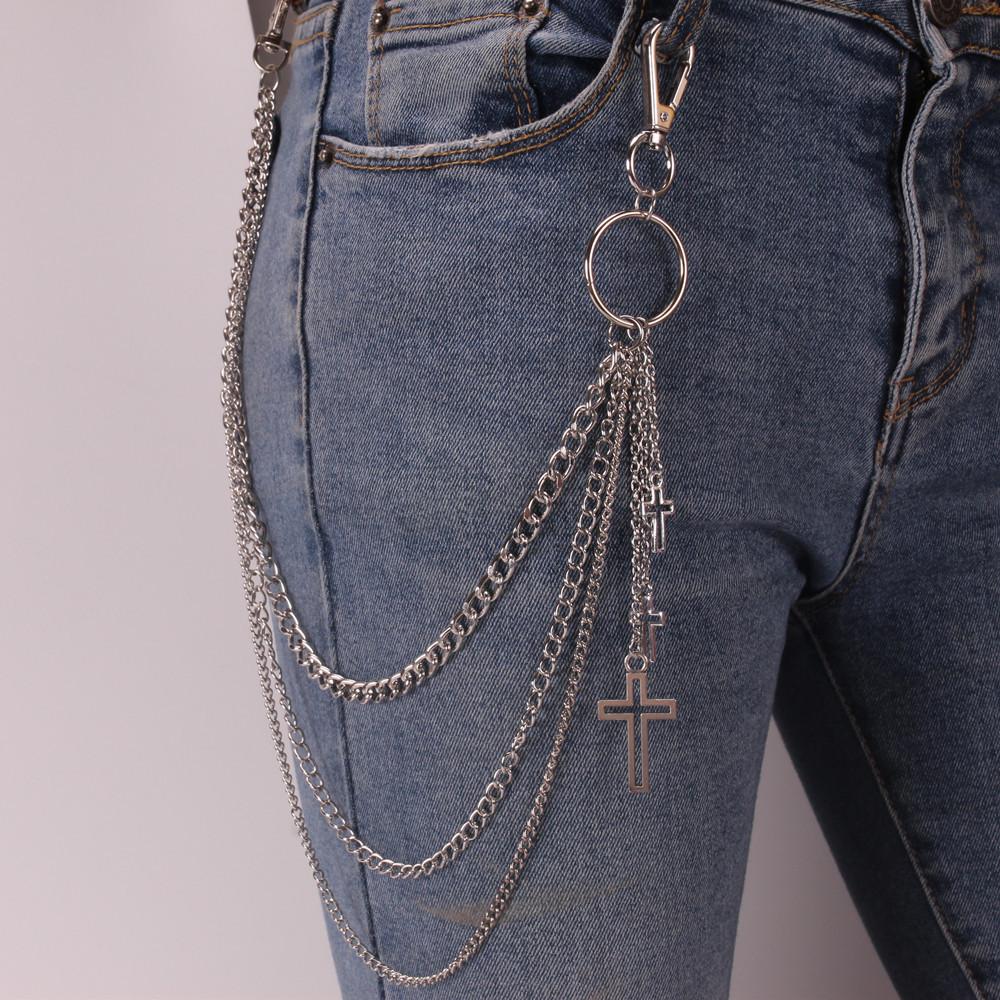 Five-pointed star personality chain waist chain punk hip-hop shake metal pants chain bar clothing chain hip-hop jeans chain