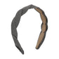 F4712 Jewelry Simple Gray Geometric Cross Bow Headband Retro Wide Brimmed Headband Women