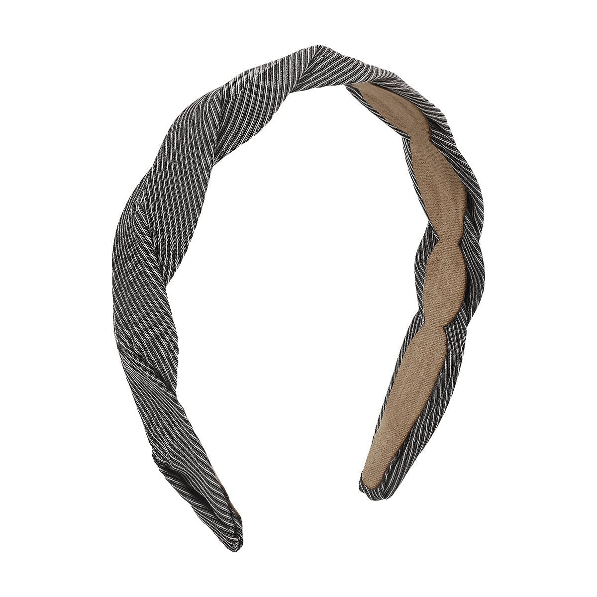 F4712 Jewelry Simple Gray Geometric Cross Bow Headband Retro Wide Brimmed Headband Women