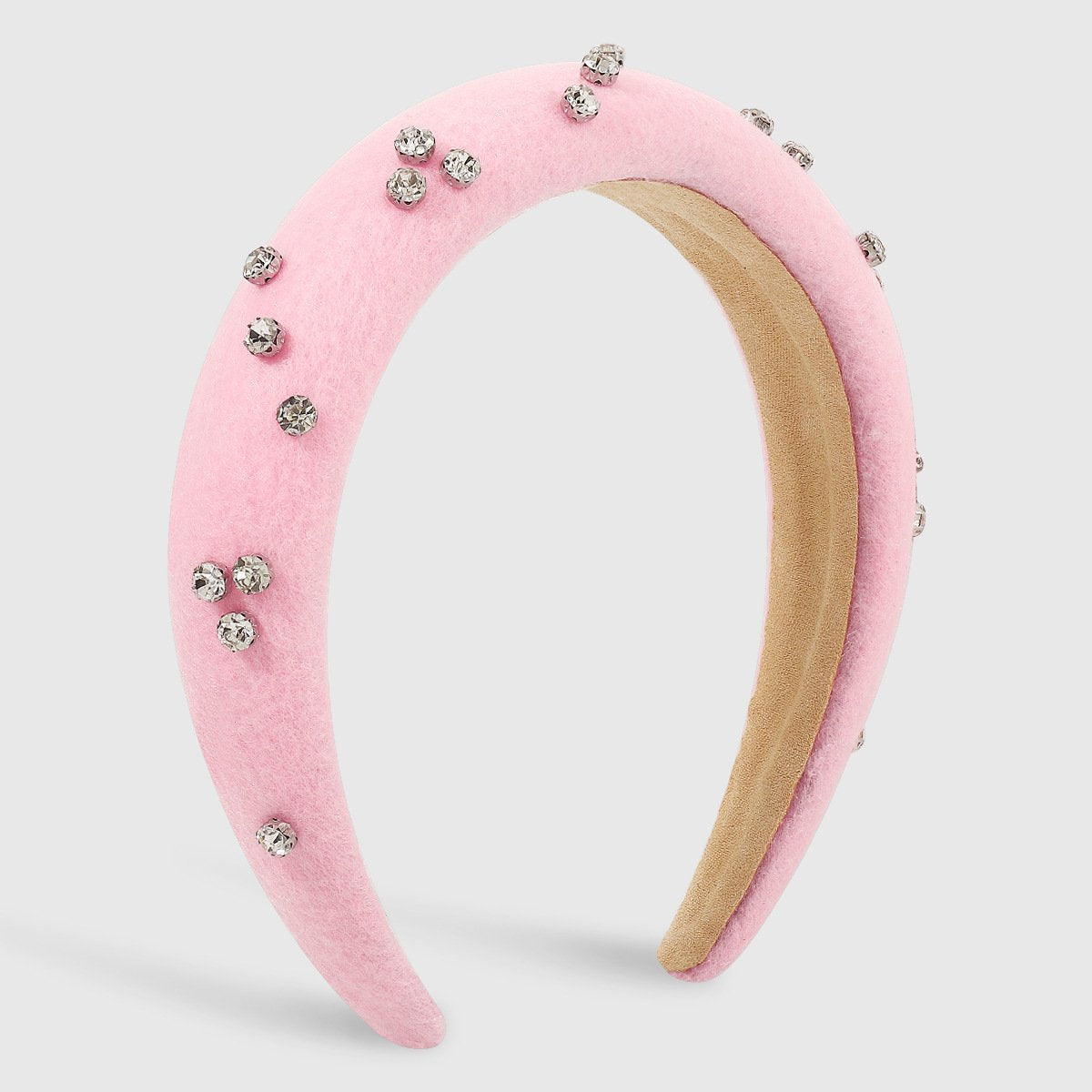 F5198 jewelry personalized creative woolen temperament high skull headband solid color rhinestone elegant headband