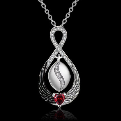 Jewelry Black and White Angel Wings Pendant Necklace Female Niche Summer Fashion Wings Jewelry
