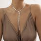 Jewelry Hip Hop Metal Snake Bone Chain Necklace Trend Geometric Long Braided Clavicle Necklace
