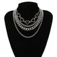 Jewelry Hip Hop Punk Chain Multilayer Necklace Female Simple Versatile Peach Heart Set Necklace