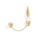 Jewelry gothic hollow tapered nail set with finger ring niche metal tassel ring female