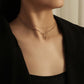 Simple fashion stainless steel double-layer necklace niche temperament small snake pendant summer necklace jewelry