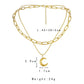 Jewelry niche light luxury titanium steel gold-plated moon pendant cold and simple choker necklace female