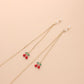 Jewelry Temperament Popular Red Cherry Pendant Glasses Chain Fashion Metal Chain Glasses Accessories