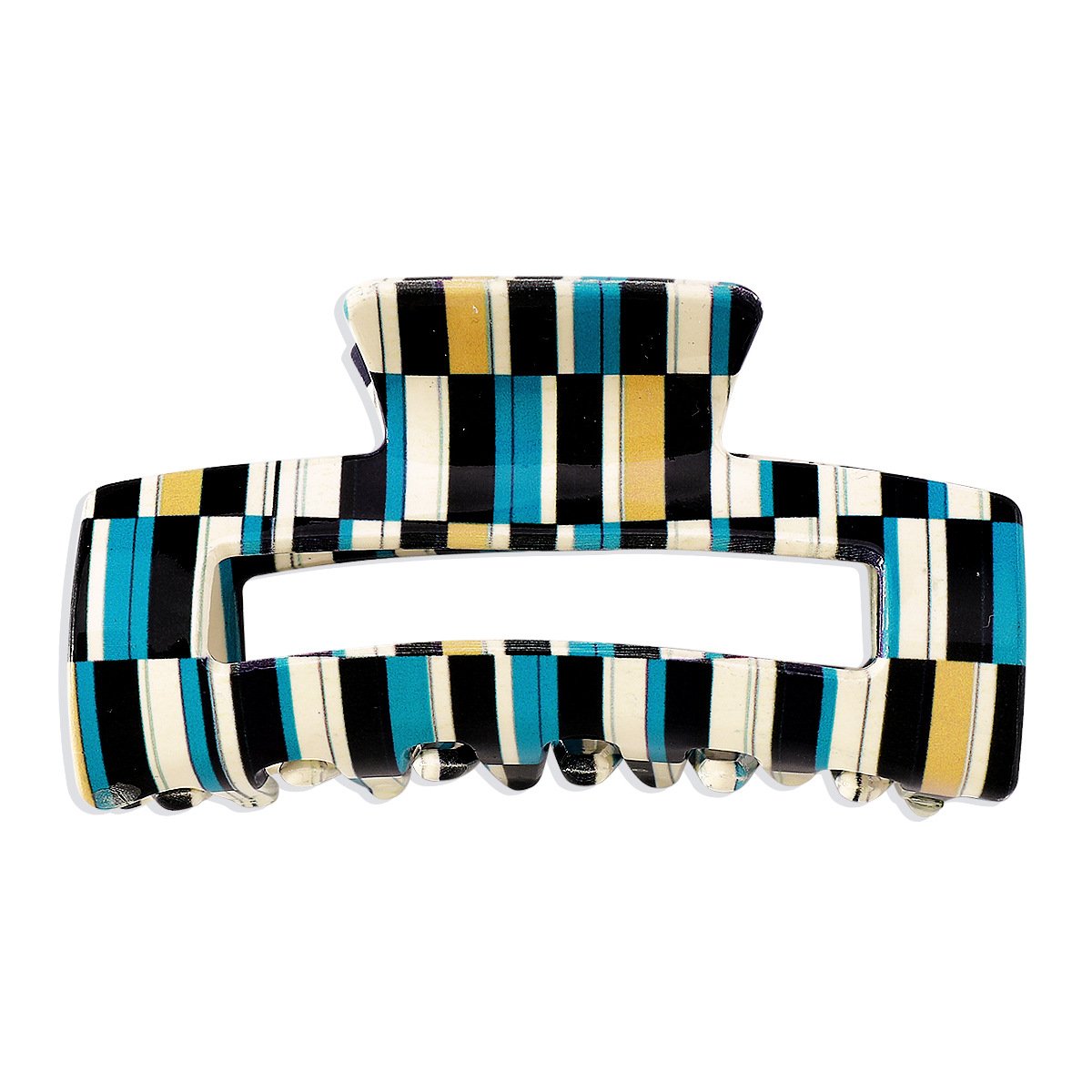 F4294 Exaggerated Striped Resin Clip French Light Luxury Lazy Fashion Medium Ponytail Hair Clip