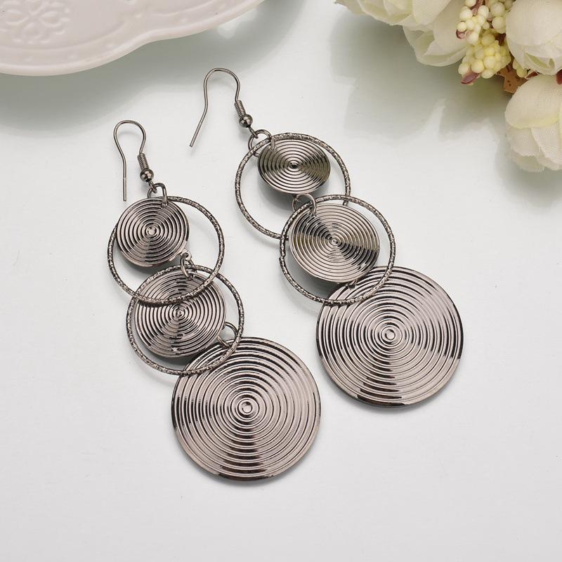 Temperament female circle long fashion earrings exaggerated earrings earhook earrings