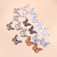 Jewelry double-sided printing butterfly leather earrings women's fashion ear hook combination earrings