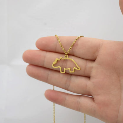 Animal jewelry creative small animal love rhinoceros necklace female