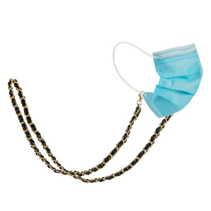 Mask lanyard fashion creative PU leather rope wearing chain mask chain glasses chain multi-purpose sweater chain