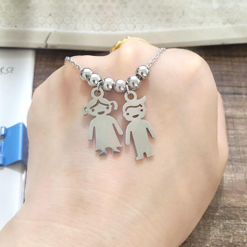 Stainless Steel Pendant Boys Girls DIY Custom Necklace