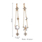 Fashion oil drop earrings women's long asymmetrical star moon earrings earrings