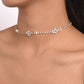 N1649 Temperament single-layer necklace claw chain rhinestone flower light luxury necklace simple personality show necklace