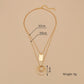 Fashion Simple Geometric Multilayer Round Hoop Pendant Necklace Ladies Accessories