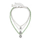 Jewelry Retro Versatile Geometric Flower Pendant Necklace Simple Small Fresh Bead Chain Necklace