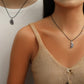 Fashion personality high sense design niche wild couple moon surface moon sun necklace set