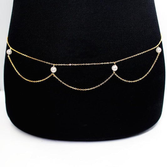 Accessories Fashion Hipster Waist Chain Female Pearl Multilayer Waist Accessories