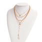 Jewelry trend multi-layer long tassel LOVE letter pendant necklace female sweater chain high-end sense