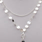 Jewelry Handmade Sequin Chain Necklace Disc Rhinestone Tassel Pendant Multilayer Clavicle Chain