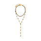Jewelry simple imitation crystal handmade chain tassel necklace feminine all-match double layer necklace