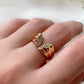 ins simple butterfly ring female fashion temperament micro-inlaid zircon metal opening index finger ring personality ring