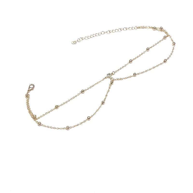 Jewelry Fashion Ball Rhinestone Necklace Female Simple Metal Chain Rhinestone Clavicle Necklace Jewelry