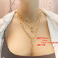 Jewelry Exaggerated Fashion Thick Chain Tassel Necklace Women's Peach Heart Mix and Match Versatile Multilayer Necklace
