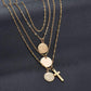 Jewelry Personality Creative Round Retro Cross Necklace Simple Multilayer Necklace Clavicle Chain