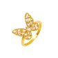 Ins super fairy zircon butterfly open ring female fashion light luxury wheat ear index finger ring simple star ring