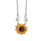Jewelry Fashion Simple Sunflower Necklace Leaves Pearl Pendant Sweet Sunflower Clavicle Chain