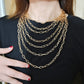 Jewelry punk hip-hop exaggerated metal chain necklace female INS multi-layer necklace set