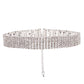 N517 Fashion Jewelry European Version Popular Beam Neck Element Necklace Trendy Women's Full Diamond Necklace Alloy Necklace