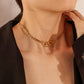 Jewelry ins cold personality hip-hop handcuffs collarbone necklace fashion titanium steel choker necklace