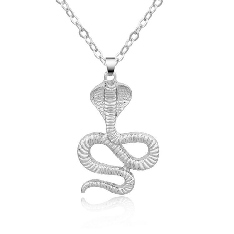 Jewelry Punk Retro Cold Large Snake Pendant Necklace Street Night Fashion Accessories