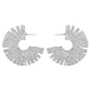 E194 Exaggerated metal C-shaped earrings ZA personality geometric heavy texture retro simple earrings