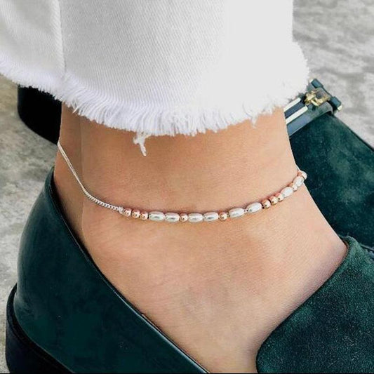 Accessories Popular Simple Beaded Rice Bead Bracelet Anklet